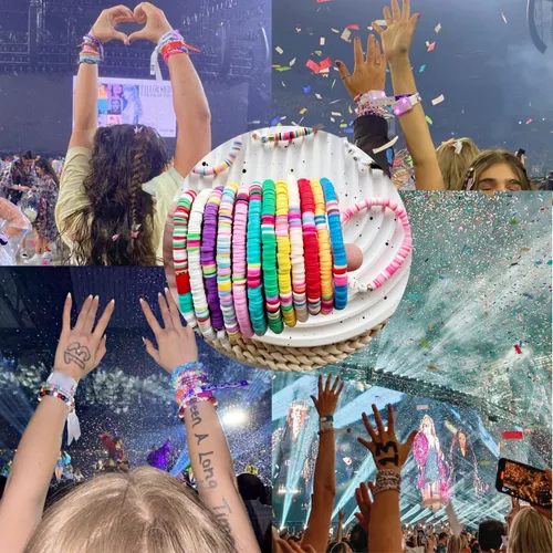 Vista 5 de SROBENZ Juego de 16 pulseras de la amistad de Taylor TS 1989, pulseras inspiradas en álbumes, mercancía de concierto de Eras, joyería de regalo