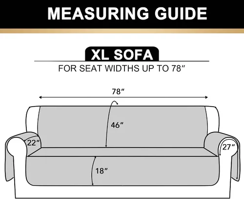 Vista 2 de Funda 100 % impermeable para sofá de 3 cojines, protector de muebles para mascotas, niños y perros (sofá XL, marrón)
