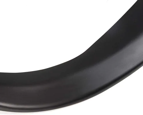 Vista 8 de Nuevo kit de carrocería de alerón delantero universal en negro sin pintar, estilo CS, PP, con borde plano, divisor, placa bajo panel, difusor