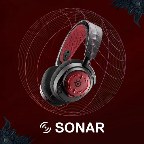 Vista 5 de SteelSeries Arctis Nova 7 Wireless Multi-Platform Gaming Headset Diablo IV Edition Dual Wireless 2.4 GHz & Bluetooth 38 HR Fast Charge Battery