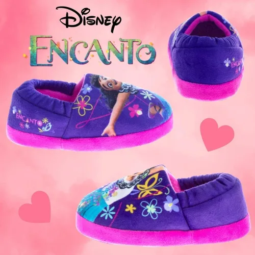 Vista 4 de DISNEY Pantuflas de princesa Encanto Cenicienta Ariel Jasmine Tianna para niñas, ligeras, cálidas, cómodas, suaves, Aline Girls (niños pequeños)