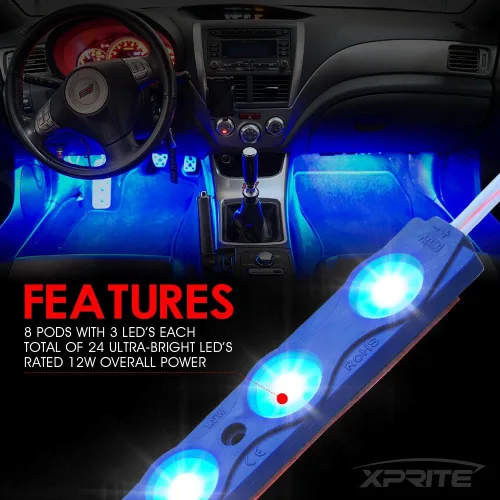 Vista 4 de Juego de luces LED DL-001-L3, #2 Azul