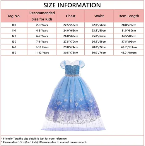 Vista 5 de IZKIZF Disfraz de princesa Elsa para niñas, Halloween, Navidad, fiesta de cumpleaños, cosplay, disfraz de princesa