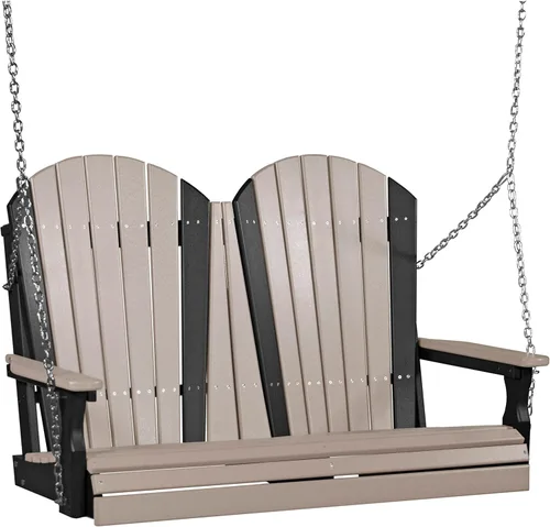 Vista 12 de LuxCraft Columpio Adirondack de 4' - Disponible en 22 colores Caoba antigua