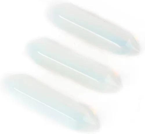 Vista 8 de YGLINE Juego de varitas de cristales curativos, piedras preciosas de cristal Reiki, piedra de chakra, prisma facetado puntiagudo, terapia