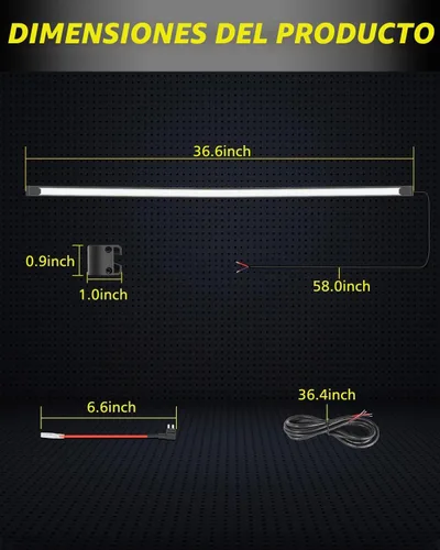 Vista 2 de Kit de luces LED DRL de 36.6 pulgadas para Chevy GM Silverado 2014-2018, accesorios para parrilla delantera, luces de acento de barra de posición