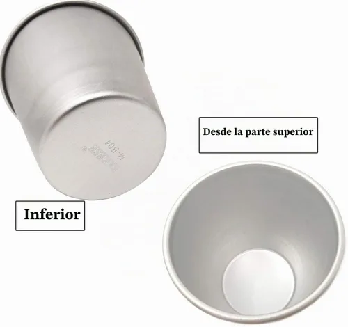 Vista 5 de Honbay Tazas de pudín de aluminio, 6 udines, moldes de chocolate fundido para cocinar
