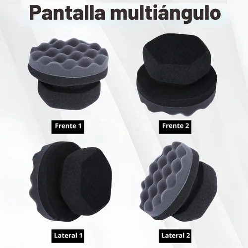 Vista 8 de 2 piezas de almohadillas aplicadoras de brillo para neumáticos, aplicador de apósito para neumáticos con agarre hexagonal, esponja de espuma
