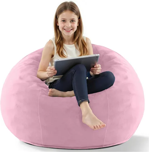 Vista 32 de HABUTWAY Silla de Puf de 2 Pies, Puf de 2' de Sillones Pequeños con Relleno, Silla de Puf en Forma de Lágrima de Terciopelo Ultra Suave con Funda