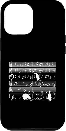 Vista 25 de iPhone 16 Notas musicales con pingüino en partitura musical - Estuche para profesor de música