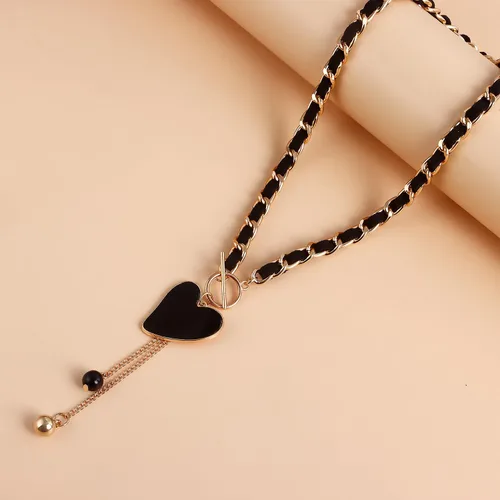 Vista 7 de Gargantilla de terciopelo negro con pedante de sol de árbol de corazón negro para mujeres y niñas, regalo de joyería para novia, familia y amiga
