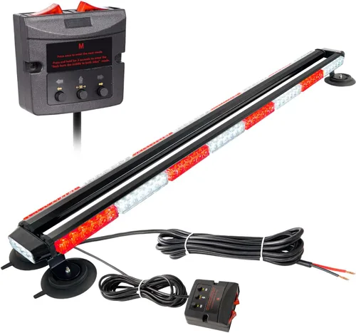 Vista 10 de ASPL Luces estroboscópicas de advertencia de emergencia de 49.2 pulgadas, 102 luces LED intermitentes impermeables de alta intensidad con 28 imanes
