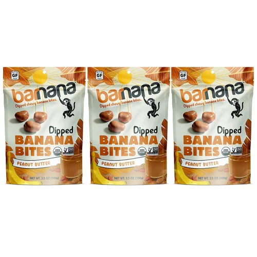 Vista 18 de Barnana - Bocaditos de plátano de coco masticables orgánicos, golosina deshidratada saludable, aperitivo de plátano y coco masticable, hecho