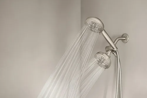 Vista 6 de Moen 200C0SRN Hydro Energetix - Ducha combinada, resistente a las manchas, níquel cepillado