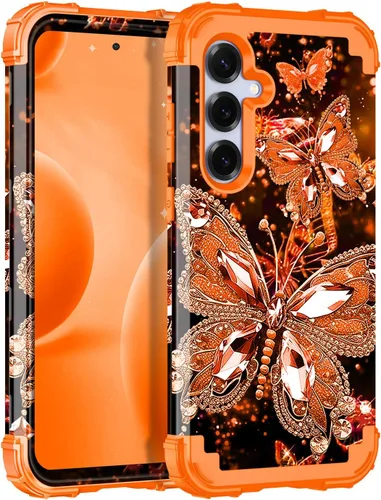 Vista 42 de Miqala Funda para Galaxy S24 5G, brilla en la oscuridad, tres capas, resistente, a prueba de golpes, protección completa, parachoques de plástico