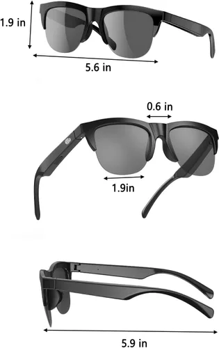 Vista 5 de F06 - Lentes de sol inteligentes con Bluetooth de oreja abierta para hombres y mujeres, 5.3 Bluetooth, control táctil, llamadas de música con lentes