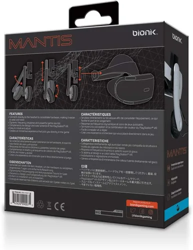 Vista 7 de Bionik Mantis - Auriculares de realidad virtual fijables compatibles con PlayStation VR diseño ajustable se conecta directamente a PSVR sonido