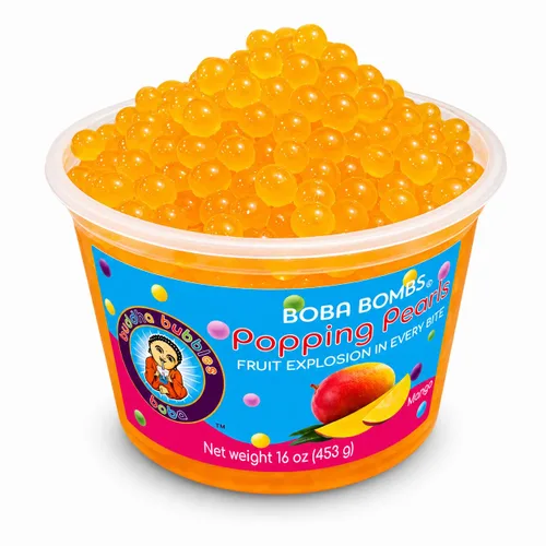Vista 9 de Buddha Bubbles Boba - Perlas de Boba para reventar/estallar de primera calidad/Bombas de Boba / cobertura de postre (perlas de arándano)