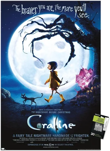 Vista 7 de Trends International Coraline Braver - Póster de pared de una hoja, 14.72 x 22.37 pulgadas, paquete de póster premium y alfiler