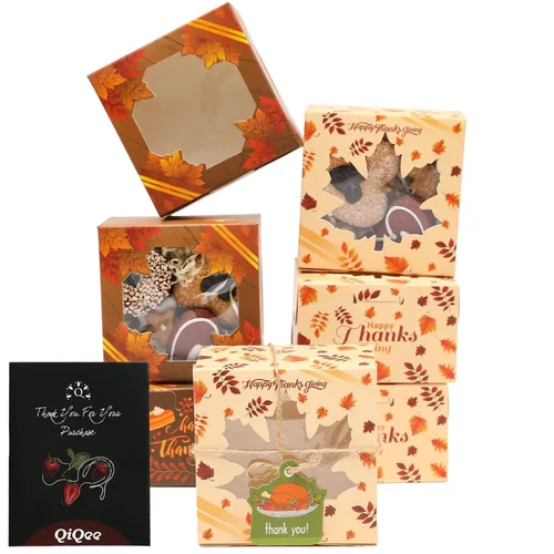 Vista 34 de qiqee Cajas de panadería negras con ventana de 4 x 4 x 2.5 pulgadas, 100 paquetes de mini cajas de galletas para macarrones, cajas de pastelería