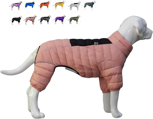 Vista 12 de Suéter para Perro ArmyGreen, Resistente al Viento, Reflectante - Chaqueta de Invierno Dirigible para S, M, L - Cremallera, Tallas Ajustables