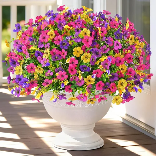Vista 20 de 50 flores artificiales de rosas negras, ramo de rosas falsas de terciopelo