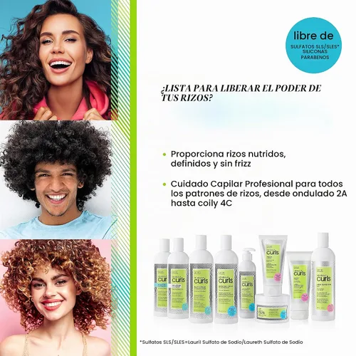 Vista 5 de ALL ABOUT CURLS Boosting Foam For Curly Hair Lightweight Definition Hold Volumizing Extra Fullness & Body Vegan & Cruelty Free Sulfate &