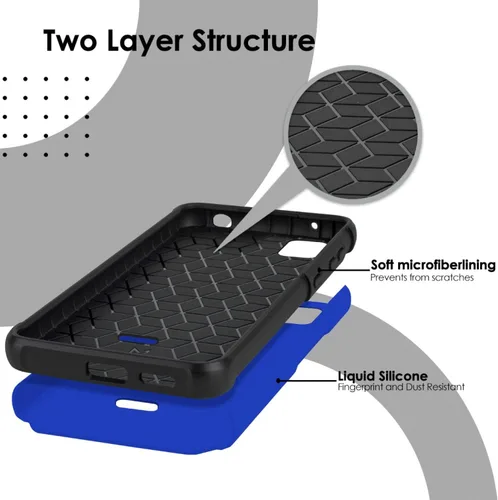 Vista 8 de TJS Compatible con Cricket Debut Smart 2022 Funda de teléfono (azul)