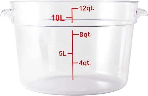 Vista 7 de Restaurantware Met Lux - Contenedor de almacenamiento de alimentos de 12 cuartos de galón, 1 recipiente redondo de almacenamiento comercial, tapa se