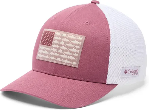 Vista 325 de Columbia Gorra de bola de malla Bandera antigua de malva/blanco/pescado