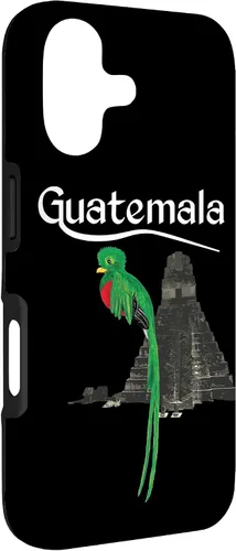 Vista 3 de Guate Quetzal Guatemala Maya Antigua Tikal Coban Volcan Cafe - Carcasa para iPhone 17