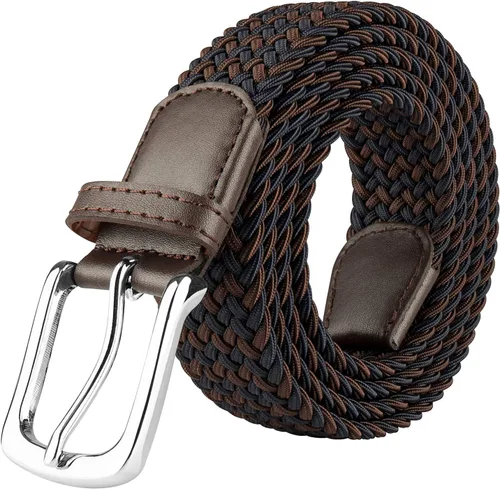 Vista 11 de JUKMO Cinturón trenzado elástico, cinturón tejido elástico en caja de regalo
