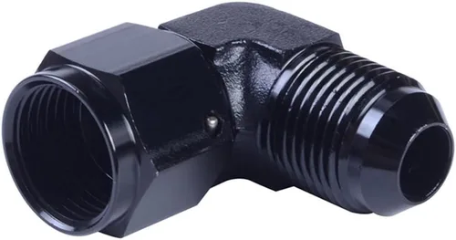 Vista 3 de Adaptador de montaje Espeeder An para mampara, aluminio anodizado, macho/hembra, 90 grados, color negro, Negro