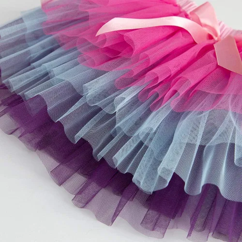 Vista 2 de DXTON Falda tutú para niñas, trajes de fiesta para niñas de 2 a 10 años