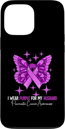 Vista 23 de I Wear Purple For My Husband Pancreatic Cancer Awareness Case for iPhone 16