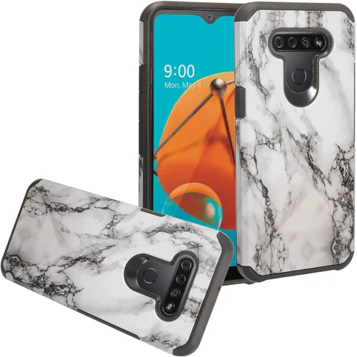 Vista 12 de Para LG K51, LG Reflect (LM-K500) - Funda híbrida de TPU - AC4 Azul