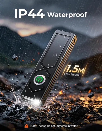 Vista 7 de Linterna de bolsillo EDC recargable de 1300 lúmenes, linterna LED magnética plana y con clip con foco 5 en 1/UV/haz rojo/reflector para campamento