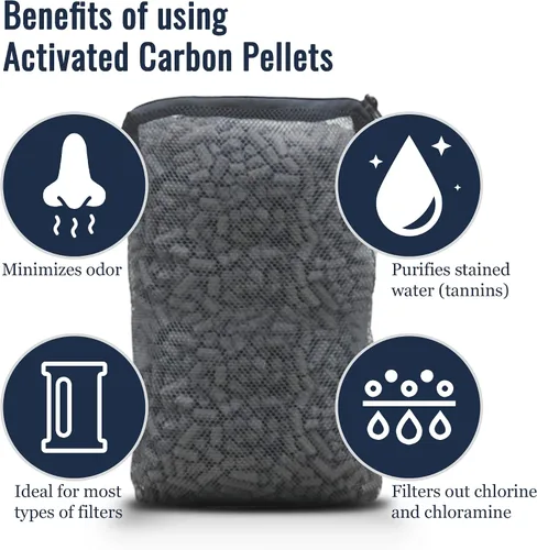 Vista 2 de SunGrow Carbón activado de 10 oz (300 g) para desodorante de caja de arena para gatos, elimina el olor de orina, medios filtrantes grandes