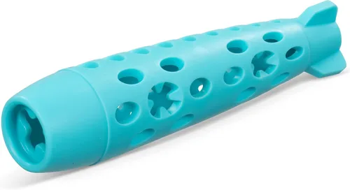 Vista 10 de Messy Mutts Totally Pooched Stuff n Chew Rocket Stick, 10 pulgadas, color verde