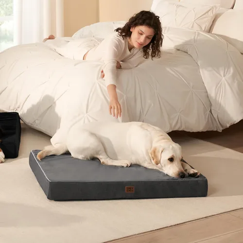 Vista 8 de EHEYCIGA Cama ortopédica impermeable para perros de 35 x 23 pulgadas, cama de espuma viscoelástica para perros de tamaño grande, alfombrilla lavable