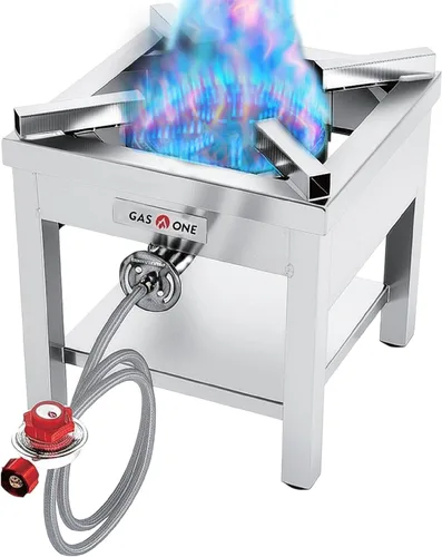 Vista 9 de GasOne B-5350A - Cocina de gas para exteriores con manguera reguladora trenzada de acero para freír pavos y cocinar al aire libre