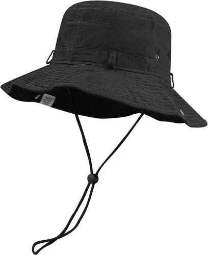 Vista 3 de Croogo Sombrero de ala ancha Bonnie de verano, sombrero de sol para pesca, estilo vaquero, sombrero de pescador, safari al aire libre, caza