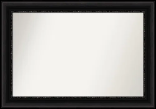 Vista 439 de Amanti Art Espejo personalizado, espejo de baño negro puente, espejo de pared o espejo de tocador de baño sobre el fregadero (26 x 26 pulgadas)