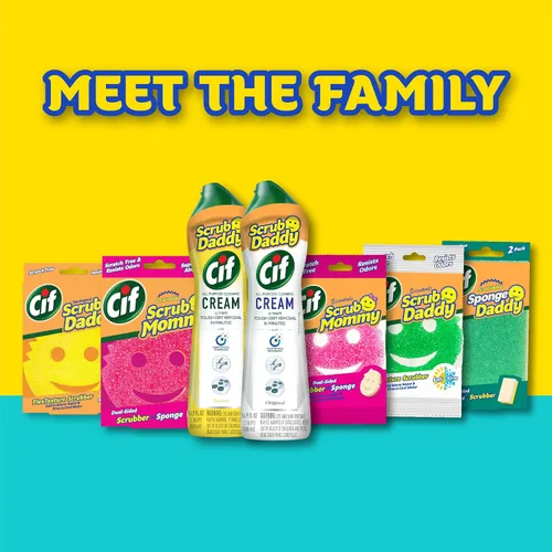 Vista 8 de Scrub Daddy Cif Limpiador en Crema Multiusos, Limón - Crema de Limpieza Doméstica para Múltiples Superficies como Vidrio, Cromo, Granito, Fregadero