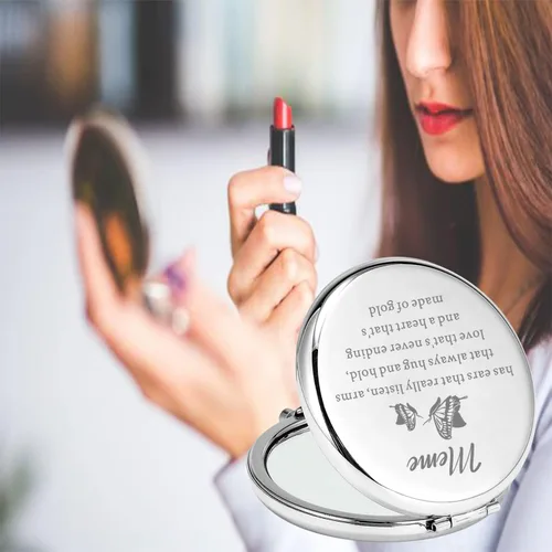 Vista 7 de Lywjyb Birdgot Meme - Espejo de maquillaje compacto para abuela, regalo de cumpleaños de nieta y nieto