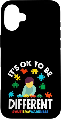 Vista 23 de Ok to Be Different Autism Awareness Puzzle Piece Ribbon Case para iPhone 17