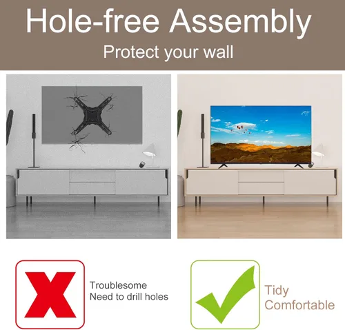 Vista 5 de Soporte base de TV para patas de TV Hisense, patas de soporte de TV para Hisense Smart TV Stand 50A6G 50A6GX3 43R6E3 43R6E1 43H6530F 55R6E1 55R6G