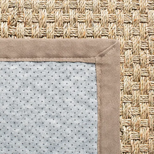 Vista 8 de SAFAVIEH Natural Fiber Collection NF114P - Alfombra de pasillo, 2 pies 6 pulgadas x 8 pies, natural y gris, hierba marina, patrón de tejido