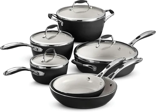 Vista 8 de Tramontina Ceramica Deluxe - Juego de utensilios de cocina de 8 piezas con tapas, ollas y sartenes antiadherentes de cerámica, juego de cocina, apto