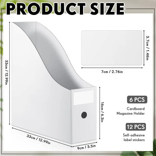 Vista 2 de Thenshop 6 unidades de almacenamiento de papel para álbumes de recortes, organizador de almacenamiento de papel de 12 x 12 pulgadas, con pestañas